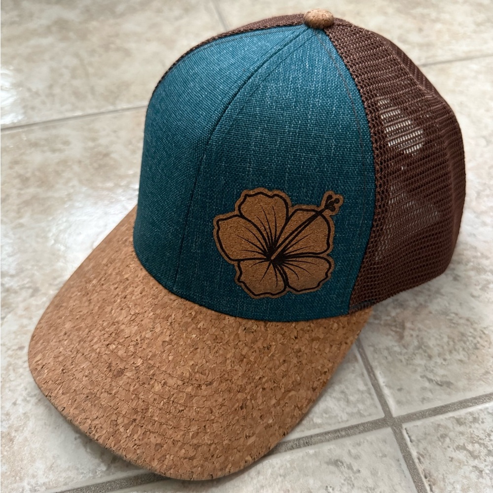 San Diego Cork Hat Co. Strapback Cap With Hawaiian Flower Print